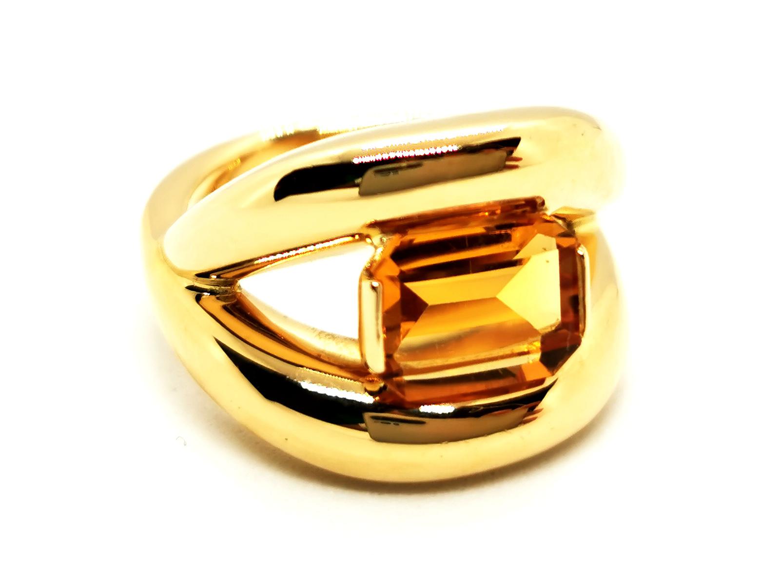 Mauboussin Yellow Gold Citrine Cocktail Ring