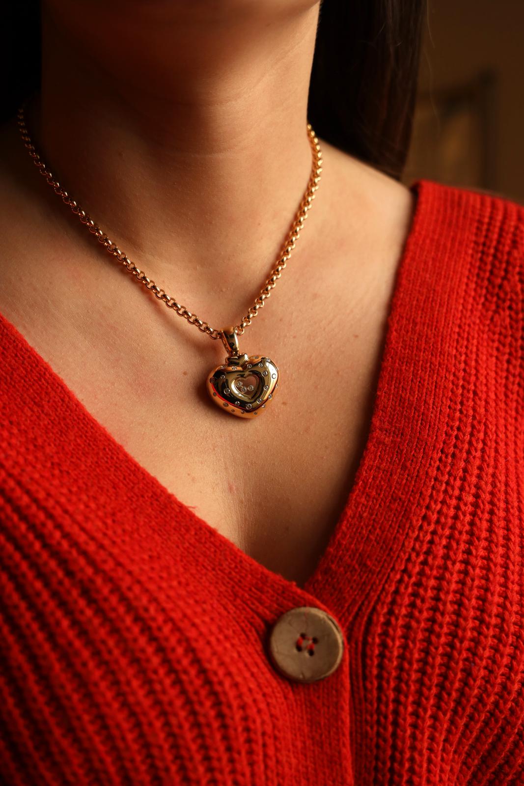 Chopard Collier Pendentif Happy Diamonds Or jaune Diamant