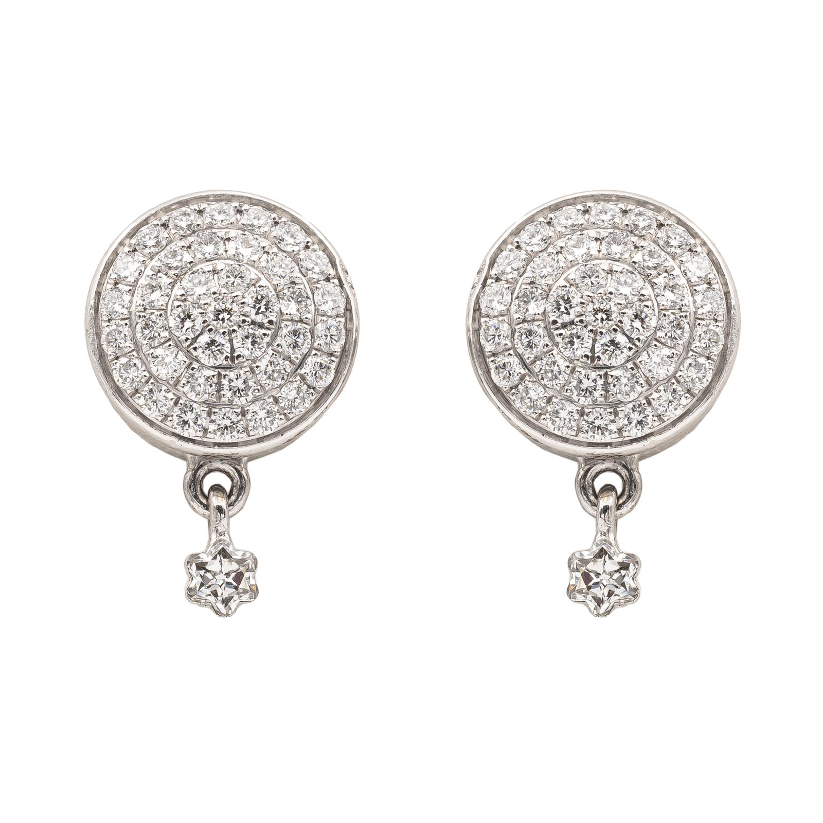 Montblanc Boucles d'oreilles Dame Blanche Or blanc Diamant