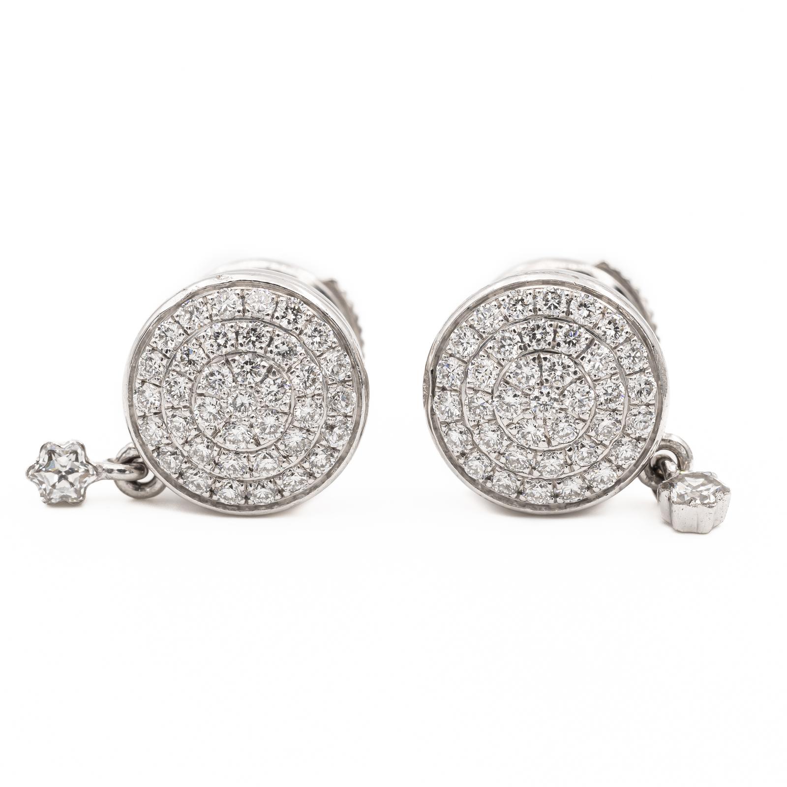 MontBlanc Dame Blanche Earrings White Gold Diamond
