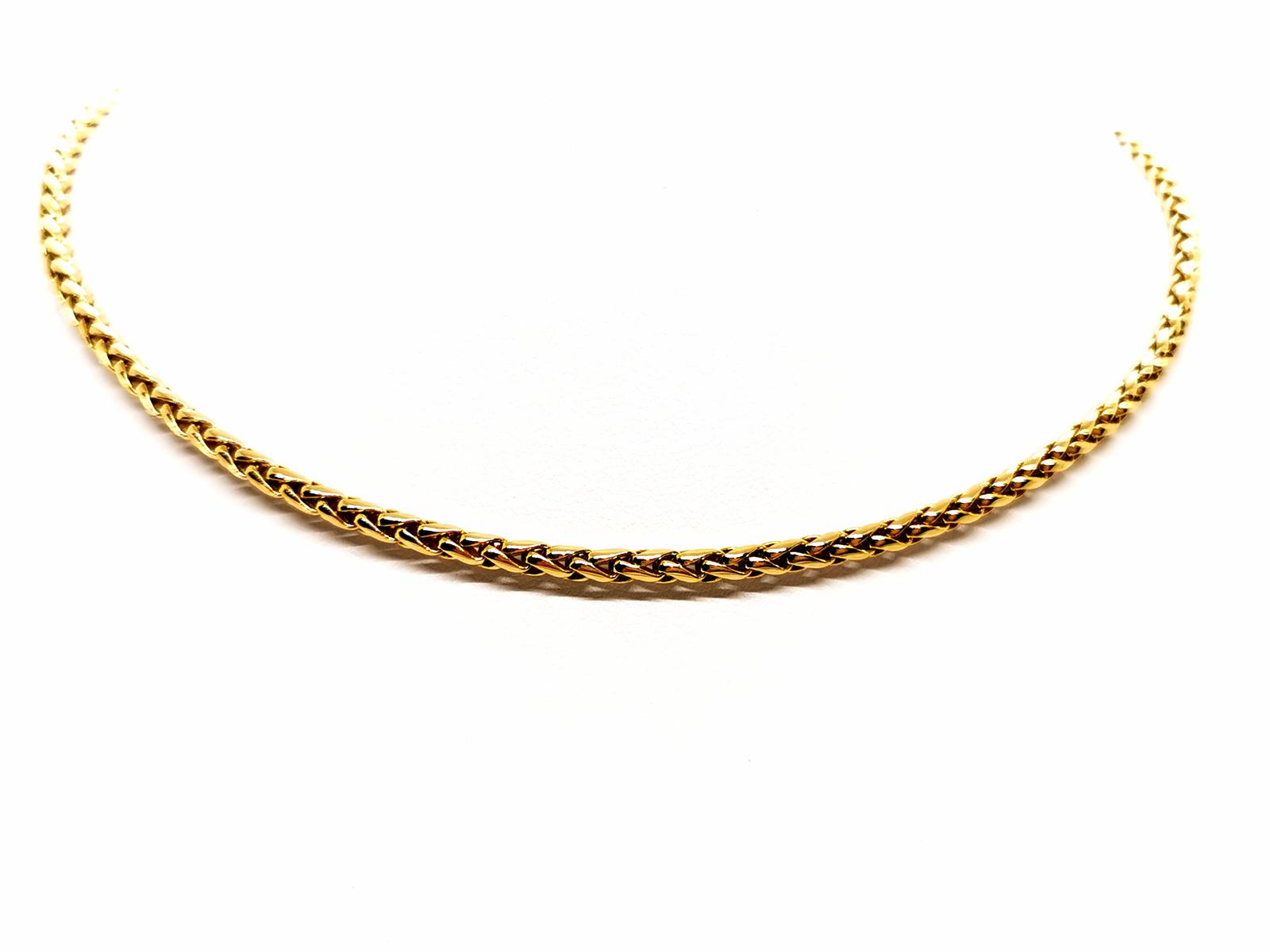 Fred Collier Maille palmier  Or jaune