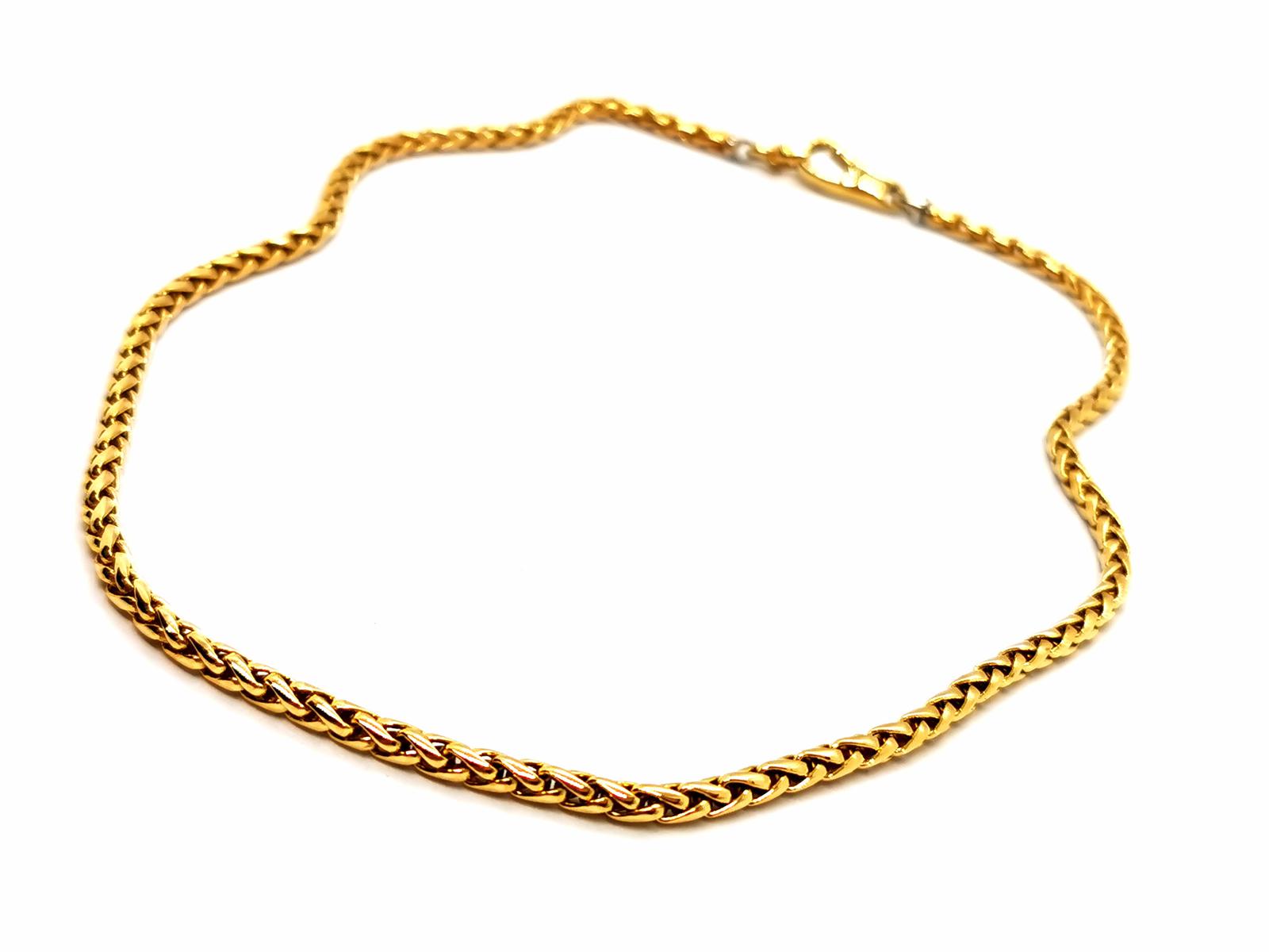 Fred Collier Maille palmier  Or jaune