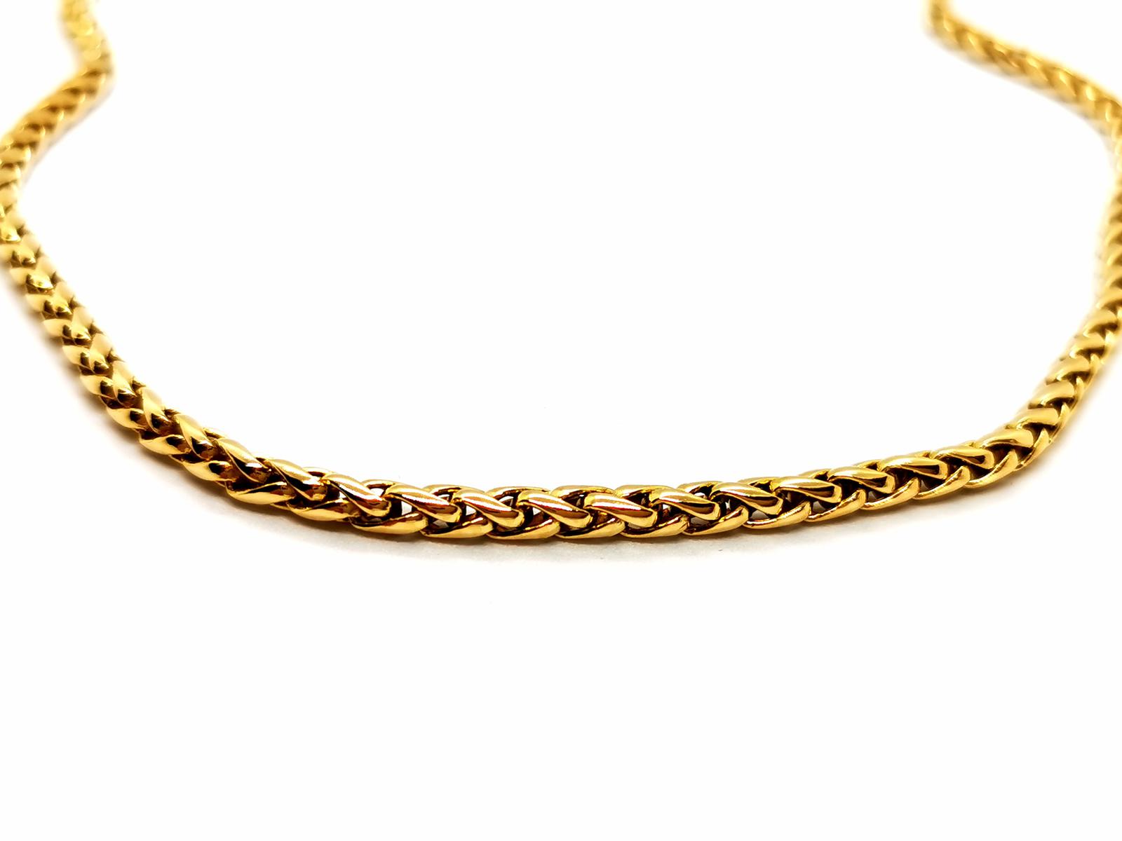 Fred Palm Tree Mesh Necklace Yellow Gold