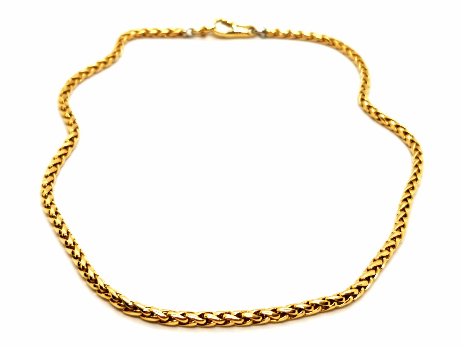 Fred Palm Tree Mesh Necklace Yellow Gold