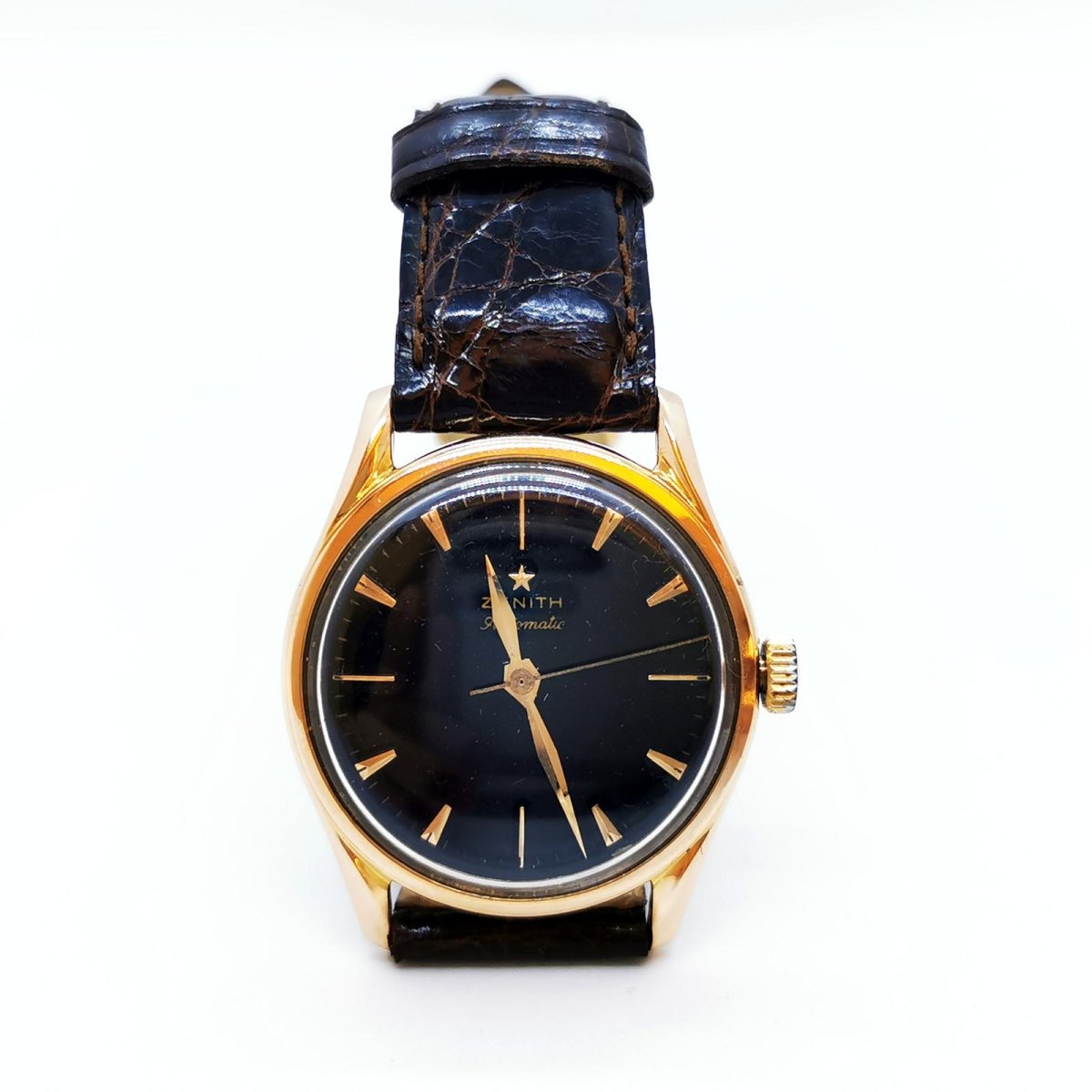 Zenith Montre Or jaune sur Cuir - Maison Eloe