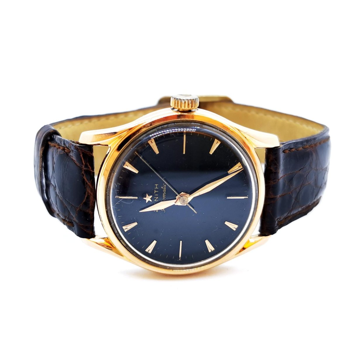 Zenith Montre Or jaune sur Cuir - Maison Eloe