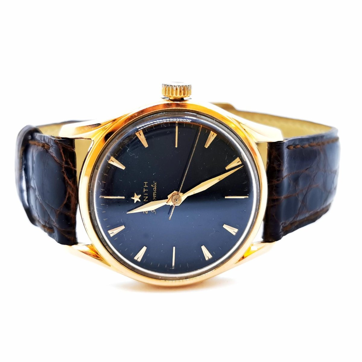 Zenith Montre Or jaune sur Cuir - Maison Eloe