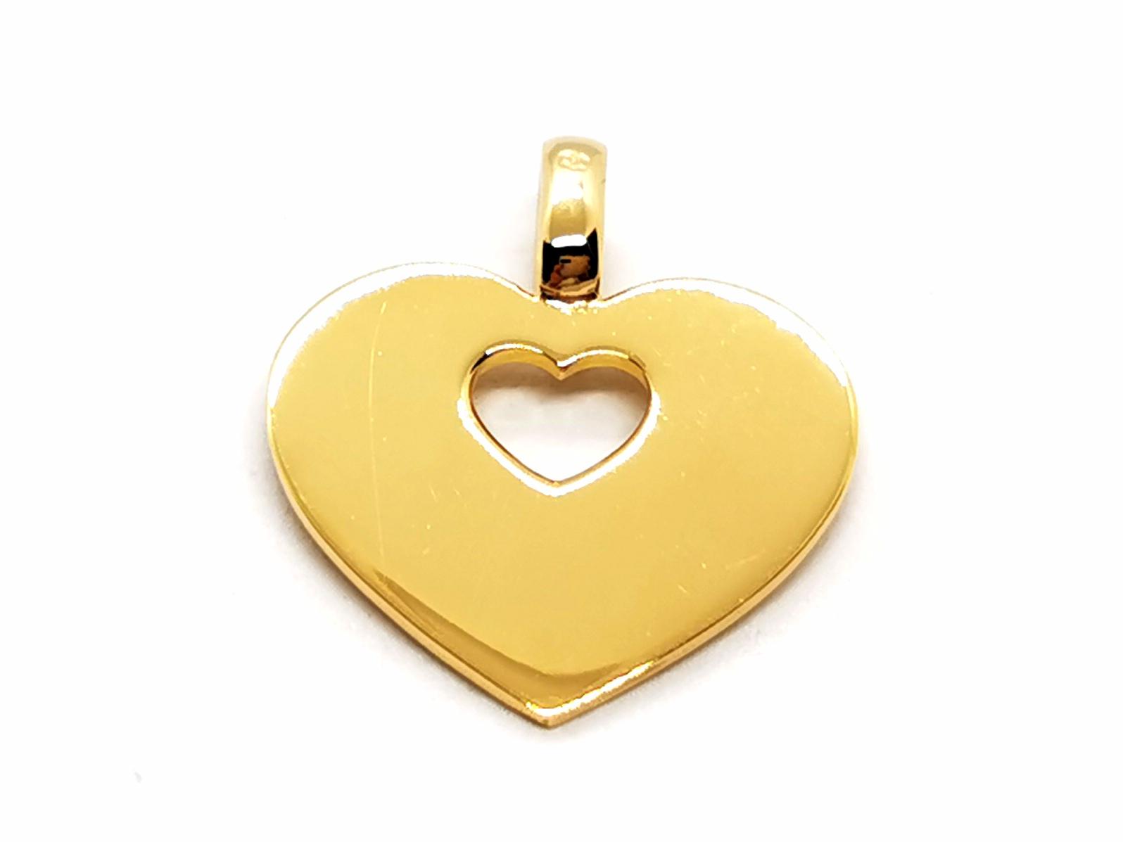 Poiray Pendentif Coeur secret Or jaune