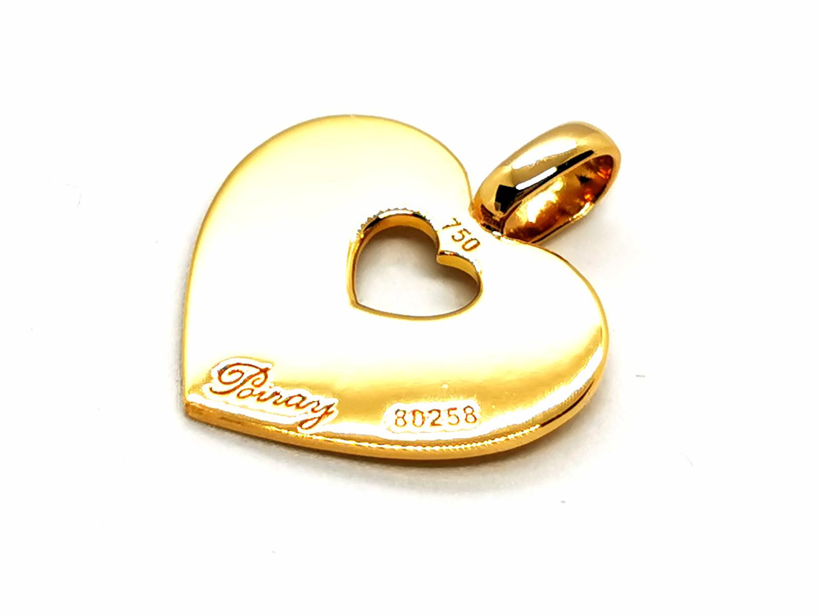 Poiray Secret Heart Pendant Yellow Gold