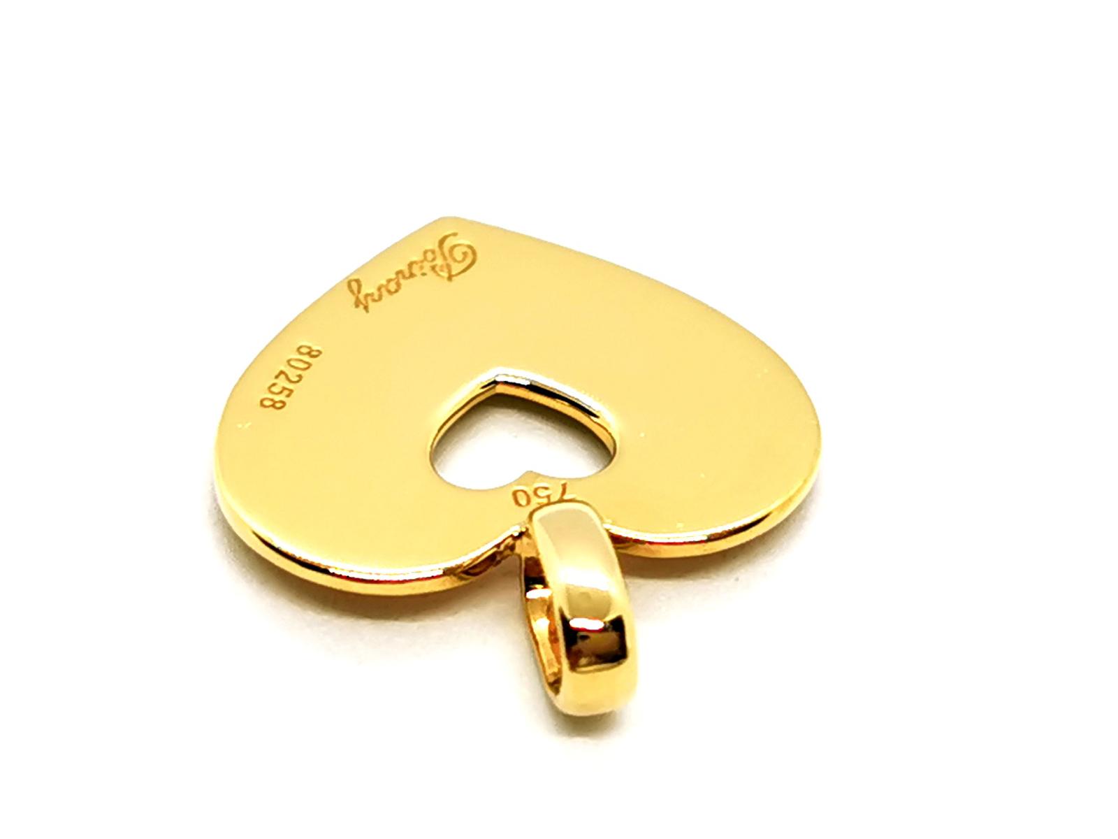 Poiray Secret Heart Pendant Yellow Gold
