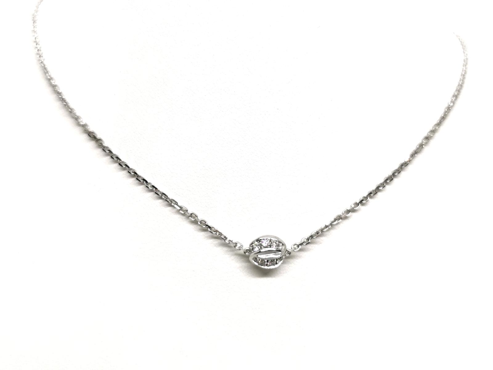 Chaumet Collier Pendentif Liens Or blanc Diamant