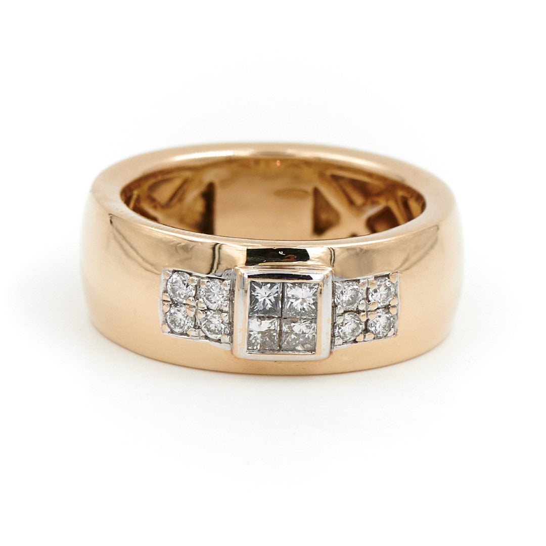 Damiani Belle Epoque Ring Yellow Gold, White Gold Diamond