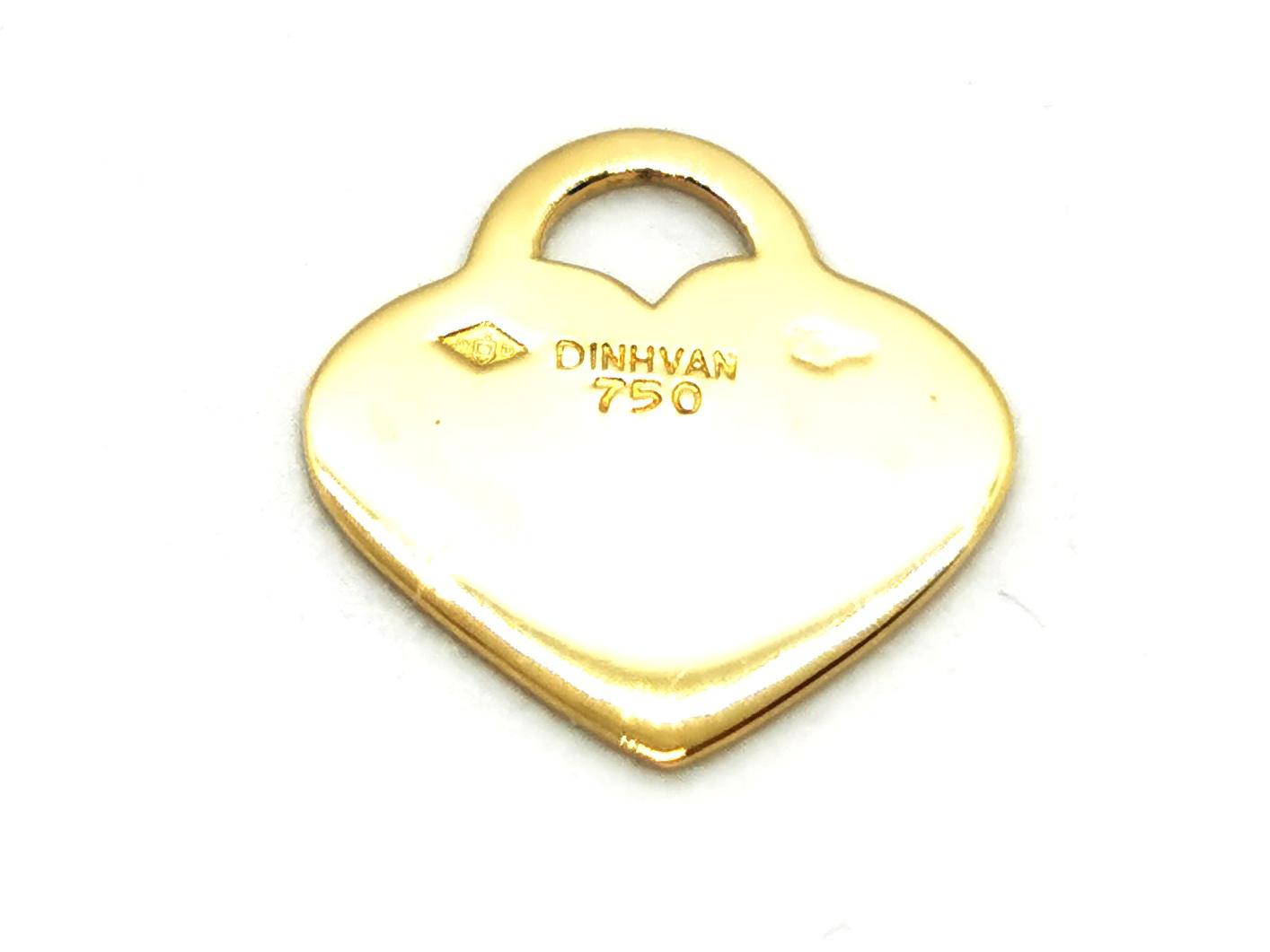 Dinh Van Pendentif Coeur secret Or jaune