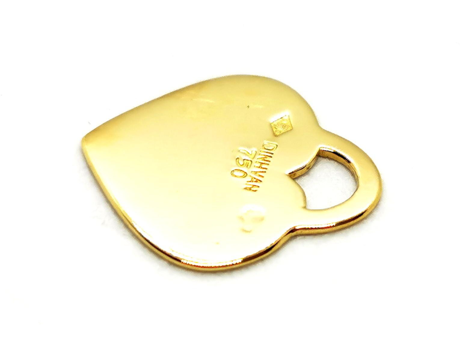 Dinh Van Secret Heart Pendant Yellow Gold