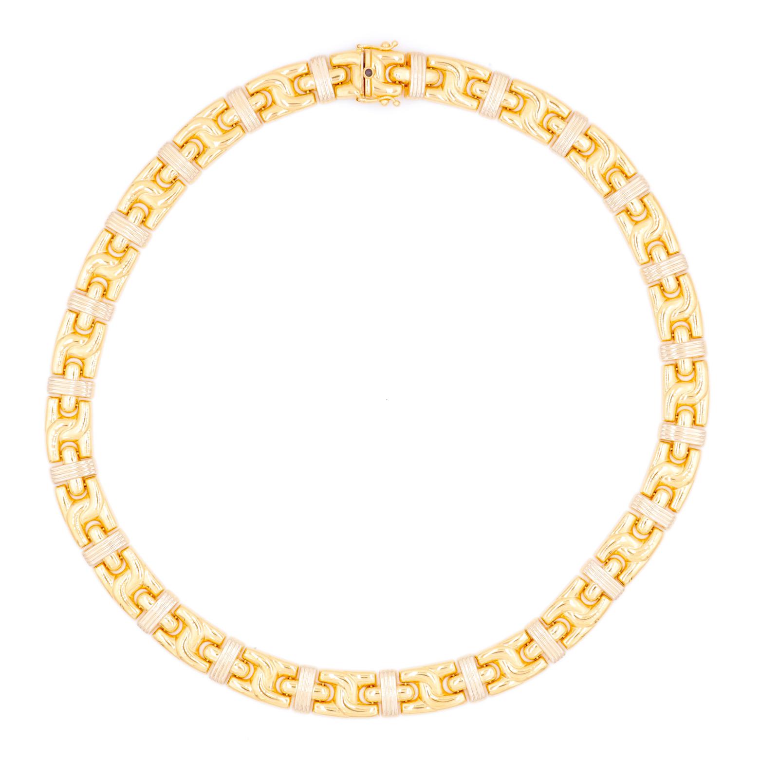 Caplain Collier  Or jaune Saphir