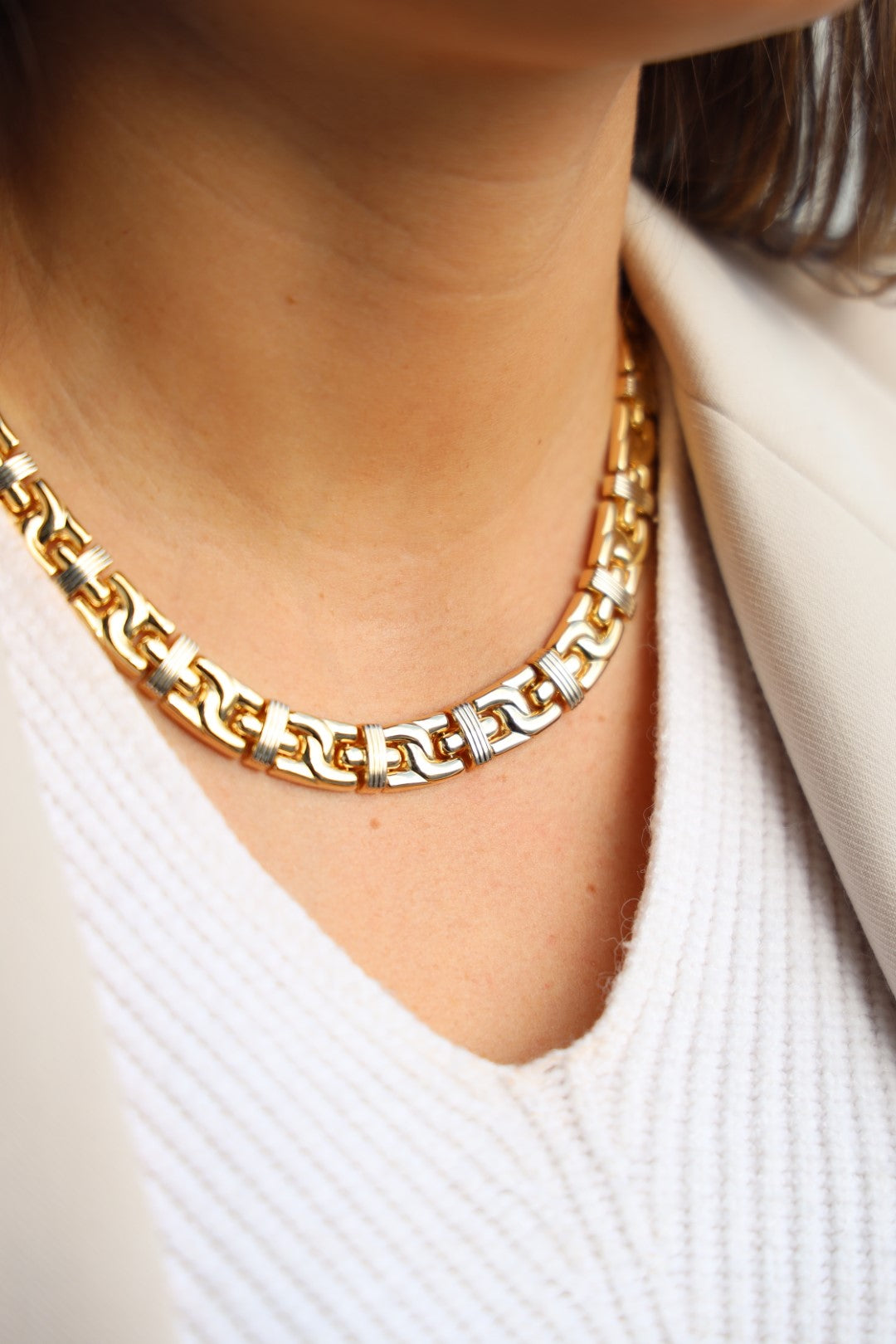 Caplain Collier  Or jaune Saphir