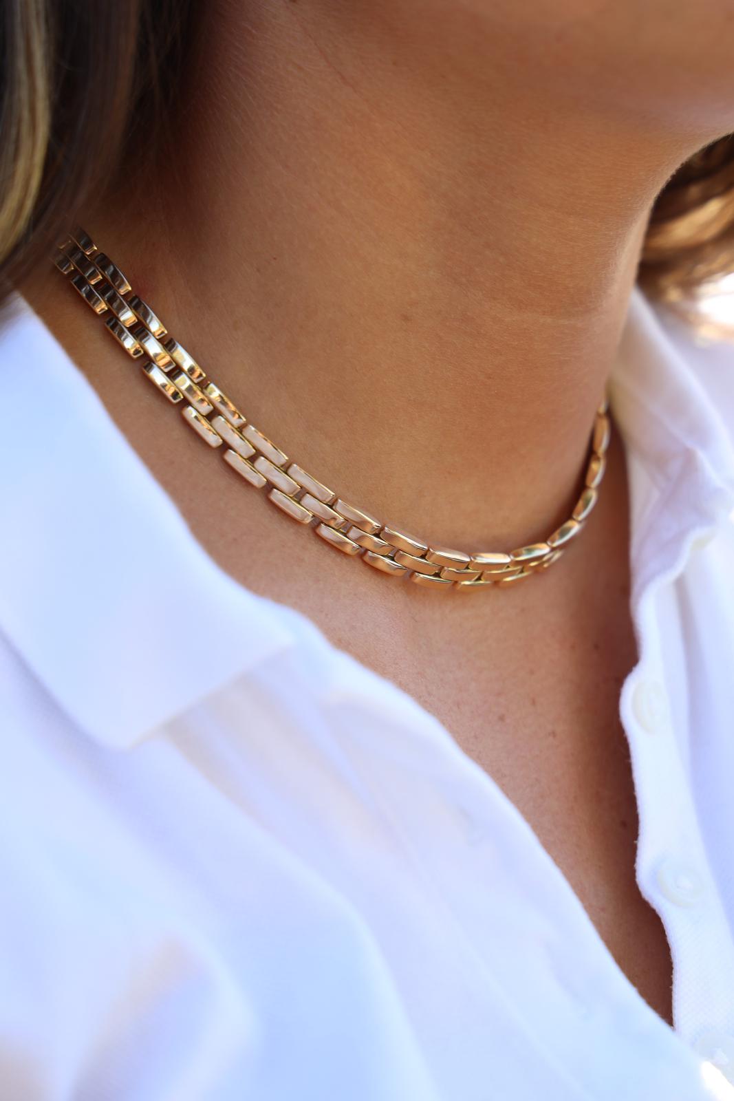 Cartier Panther Mesh Necklace Yellow Gold