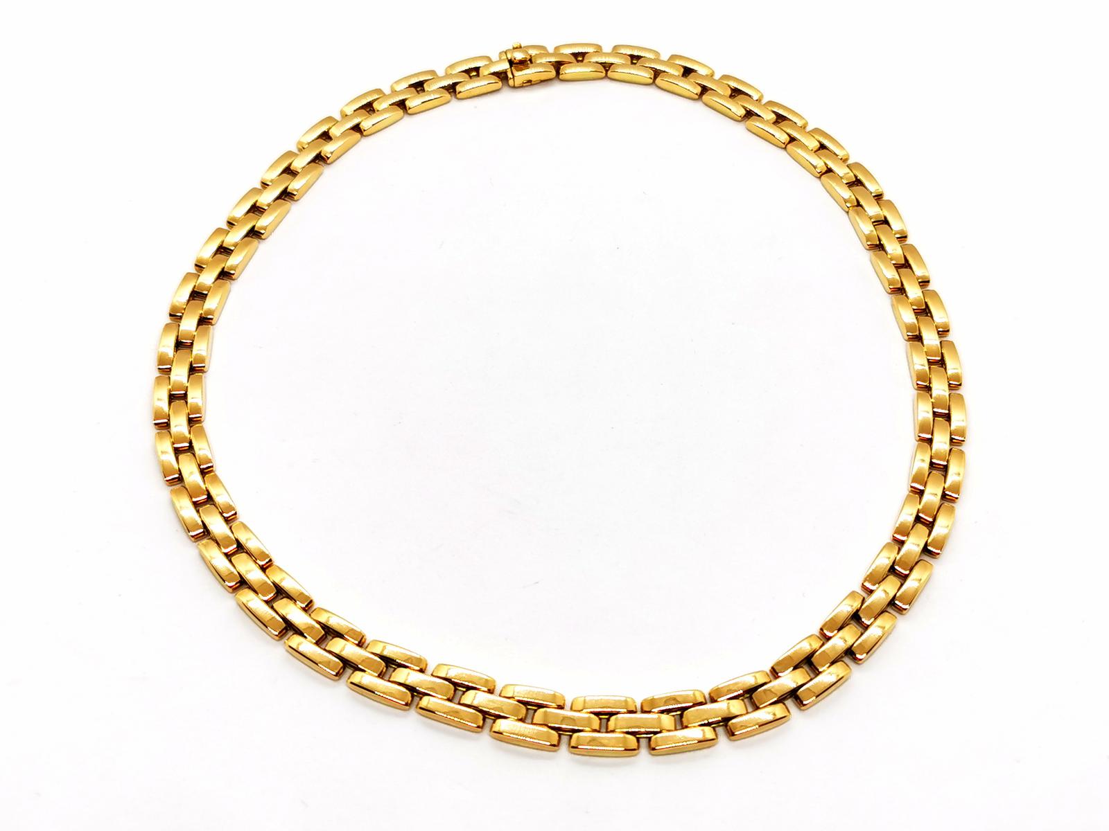 Cartier Panther Mesh Necklace Yellow Gold