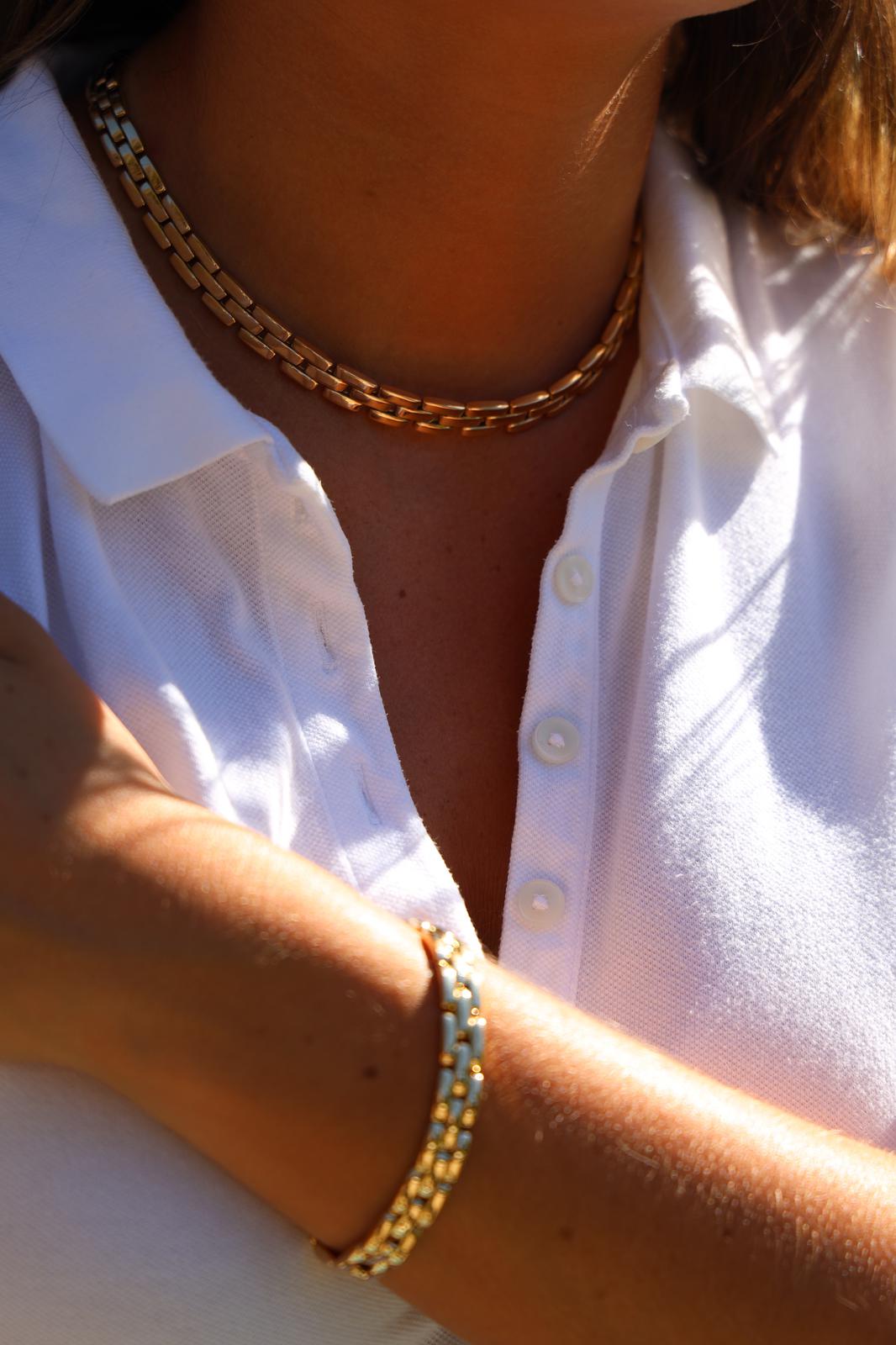 Cartier Panther Mesh Necklace Yellow Gold
