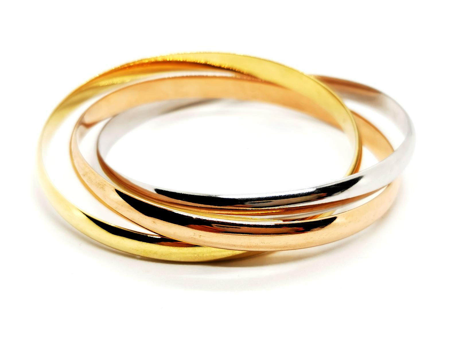 Cartier Bracelet Jonc Trinity Or jaune, Or blanc, Or rose