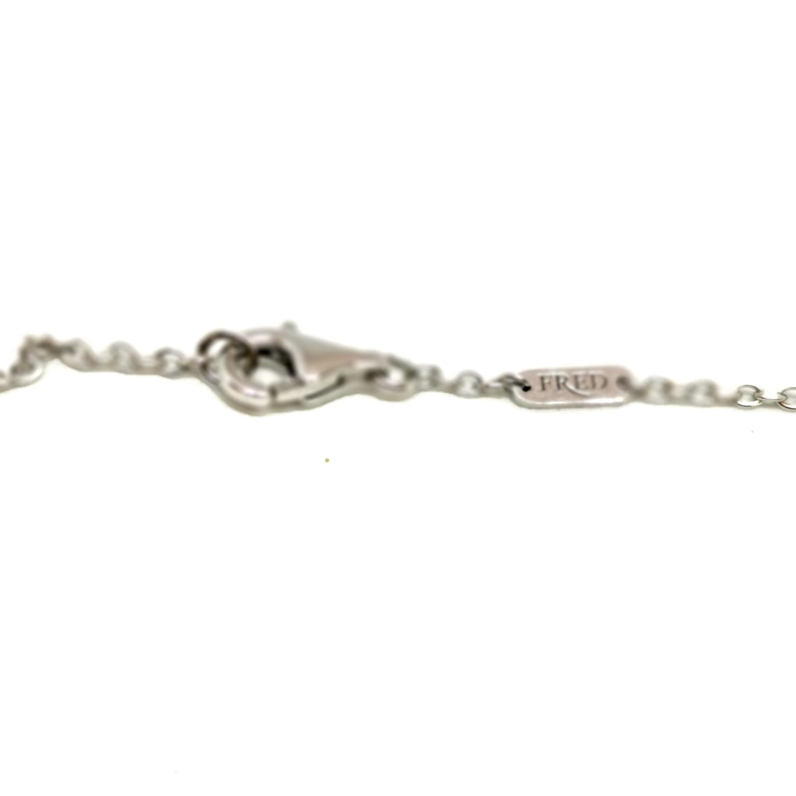 Fred Infinite Luck Pendant Necklace White Gold Diamond