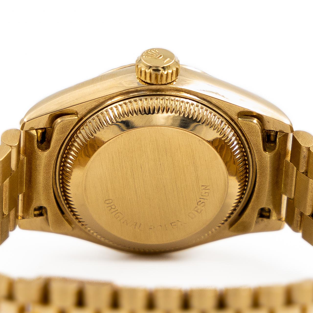 Rolex Oyster Perpetual Date Juste Yellow Gold Diamond Watch