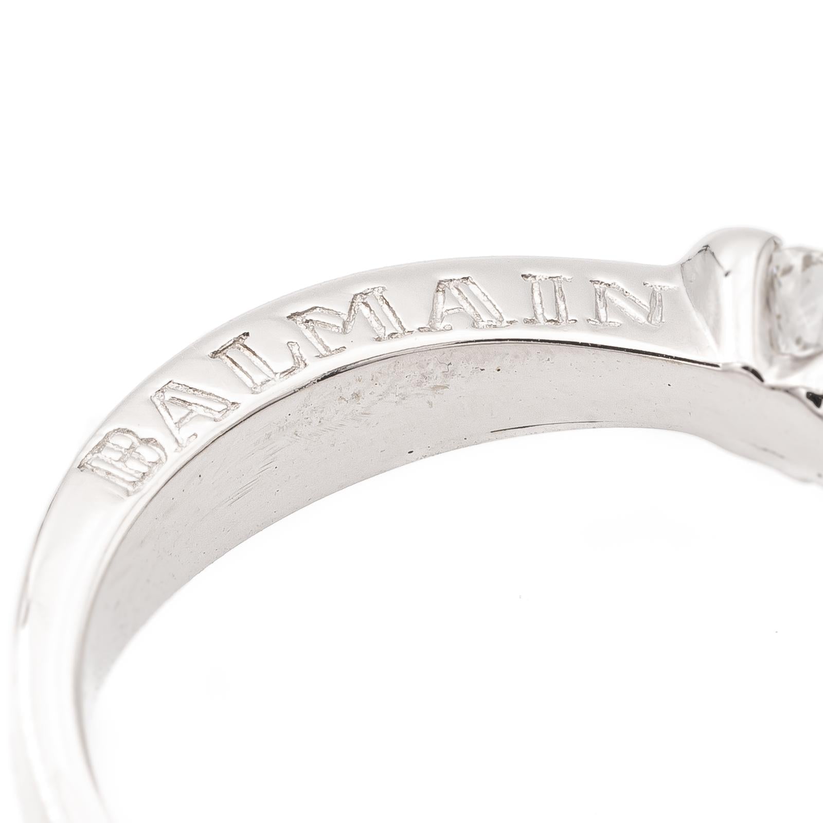 Balmain Solitaire Ring White Gold Diamond