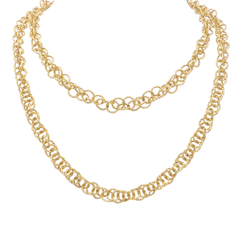 Collier vintage or jaune.