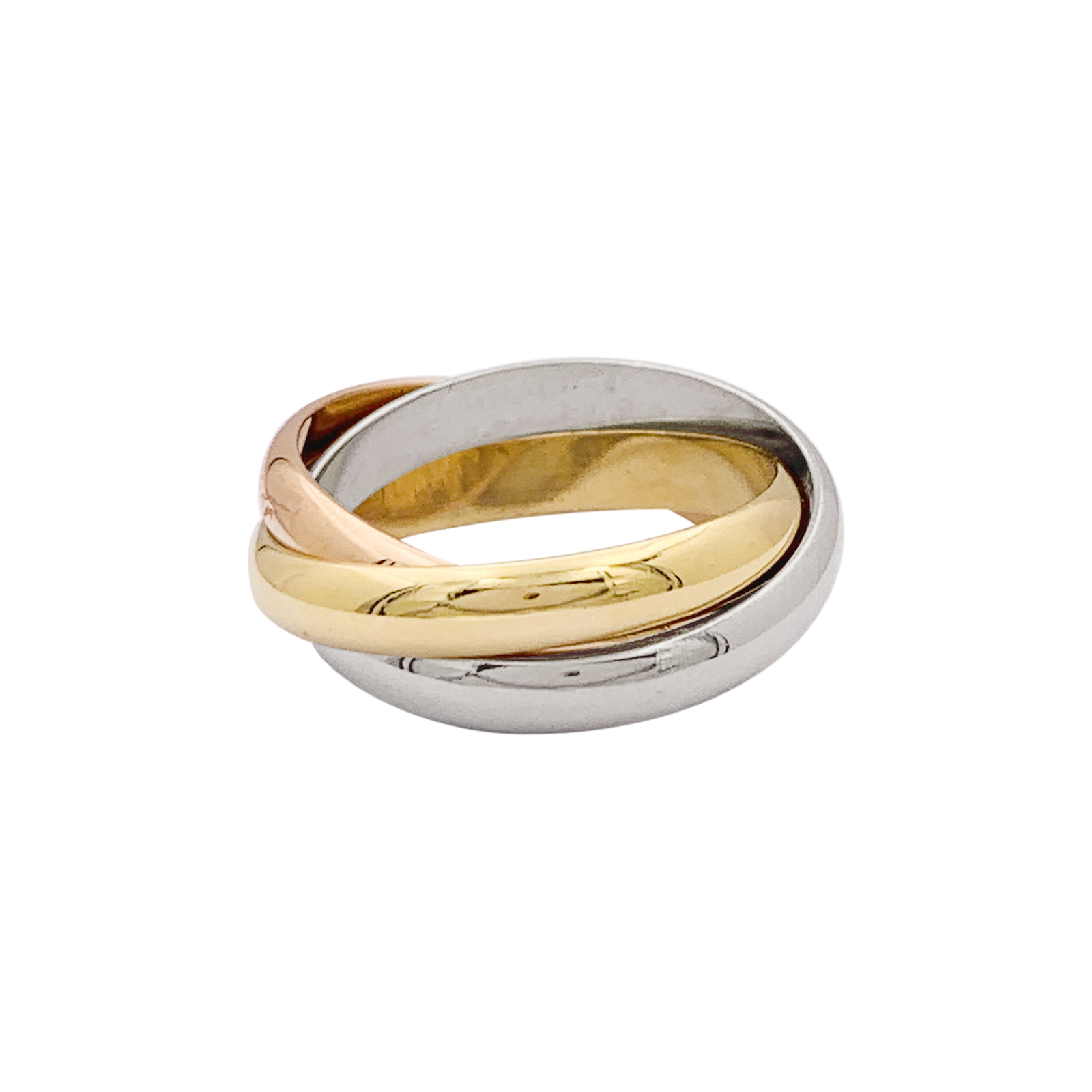 Bague Cartier, "Trinity Classique", trois ors.