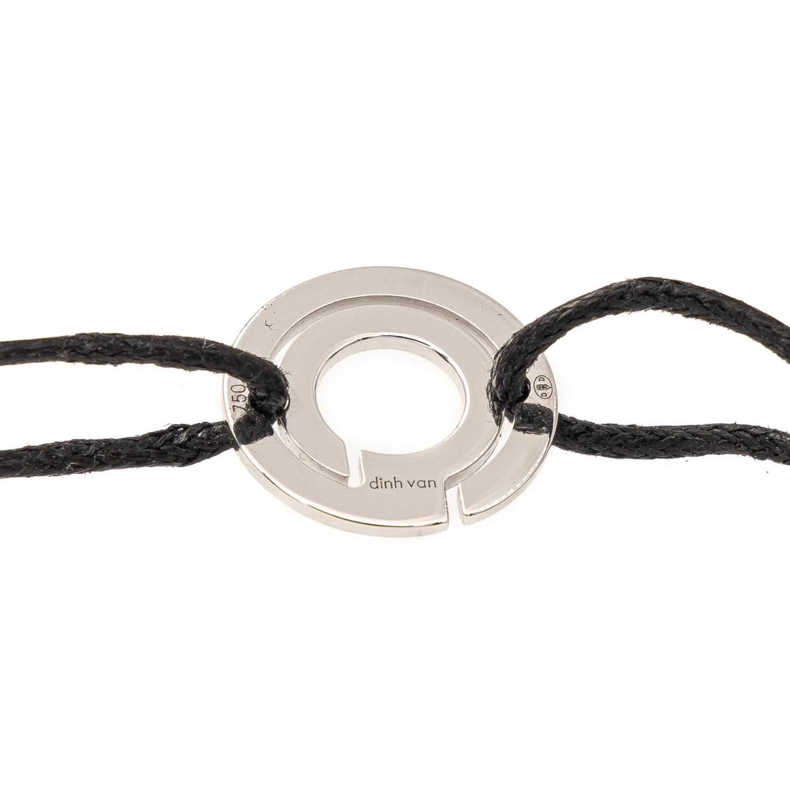 Dinh Van Cord Bracelet Seventies White gold Diamond