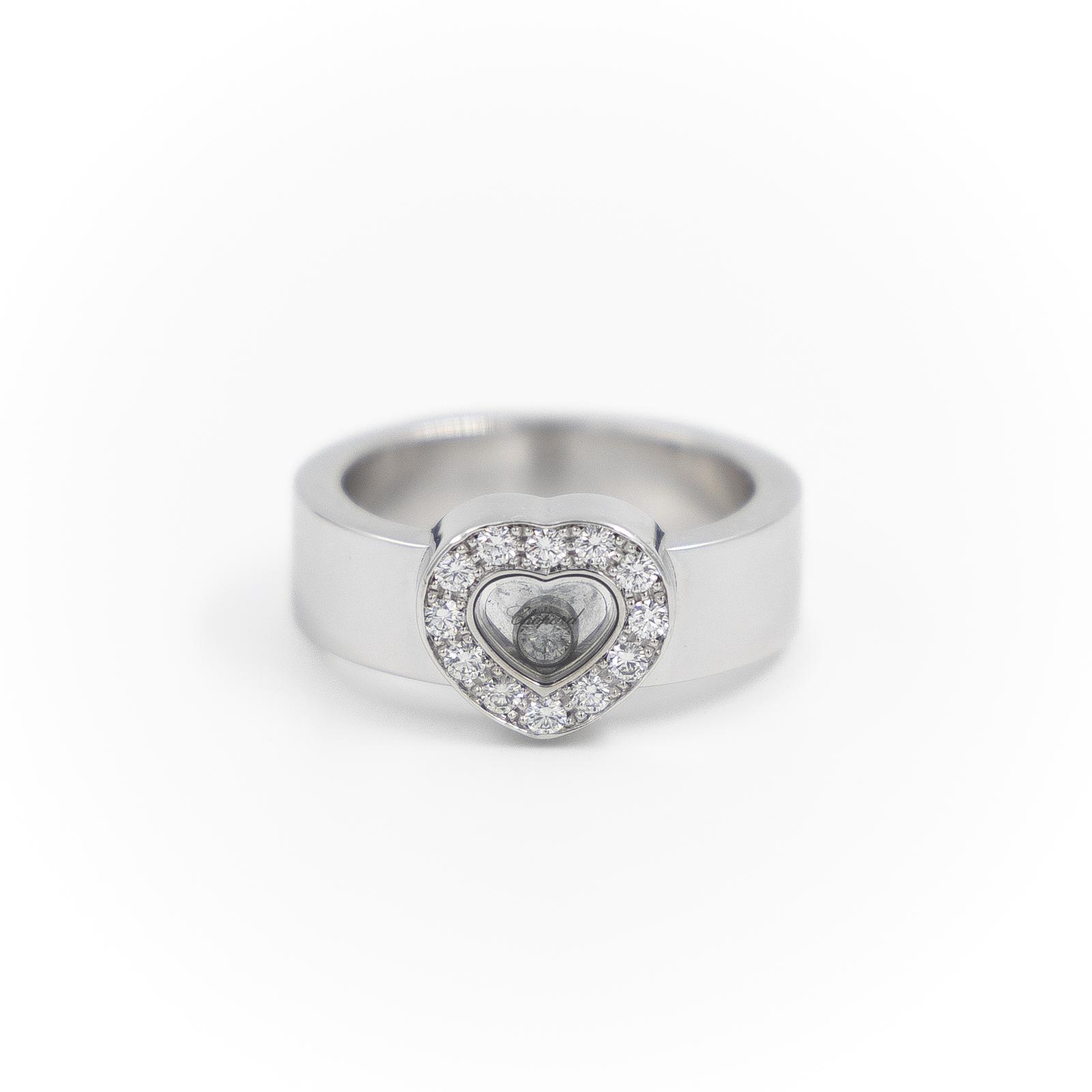 Chopard Bague Happy Diamond Or blanc Diamant