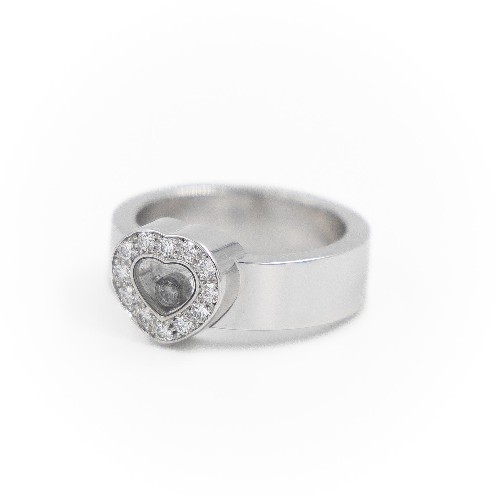 Chopard Bague Happy Diamond Or blanc Diamant