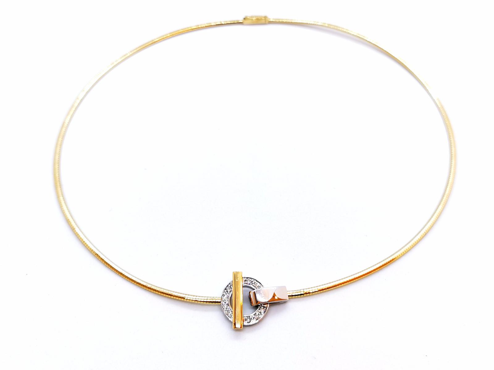 Guy Laroche Collier  Or jaune, Or blanc Diamant