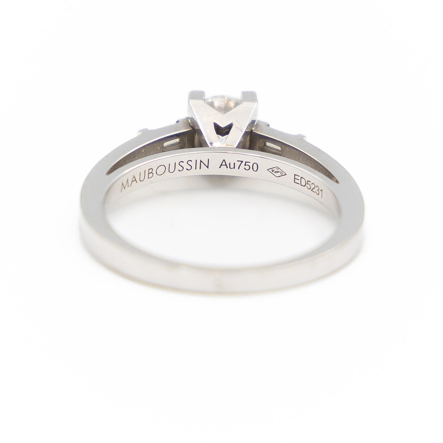 Mauboussin Courtisane Solitaire Ring White Gold Diamond