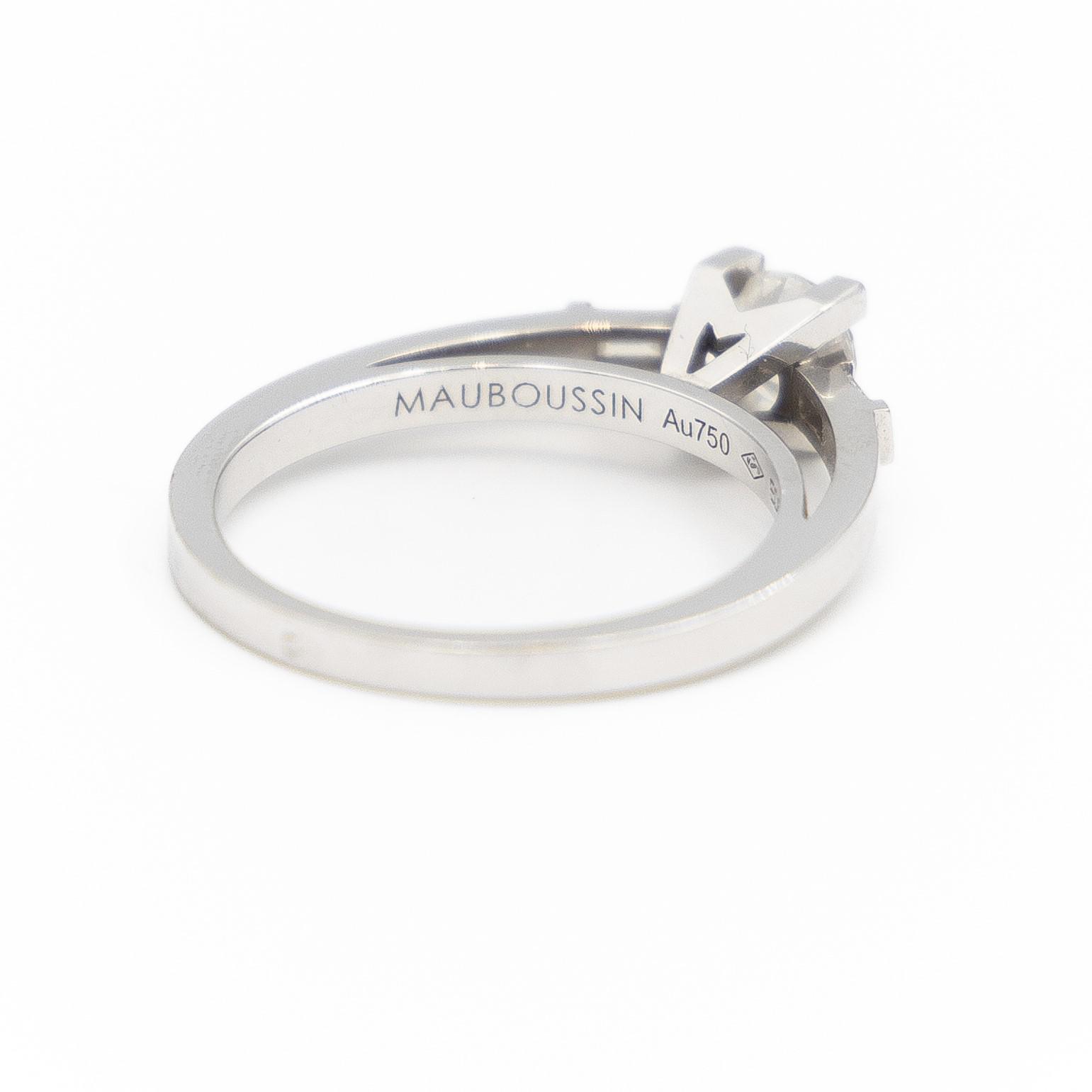 Mauboussin Courtisane Solitaire Ring White Gold Diamond