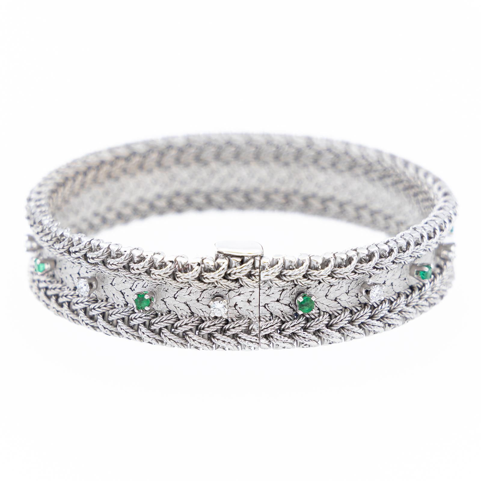 Gay Frères Bracelet Manchette  Or blanc Diamant