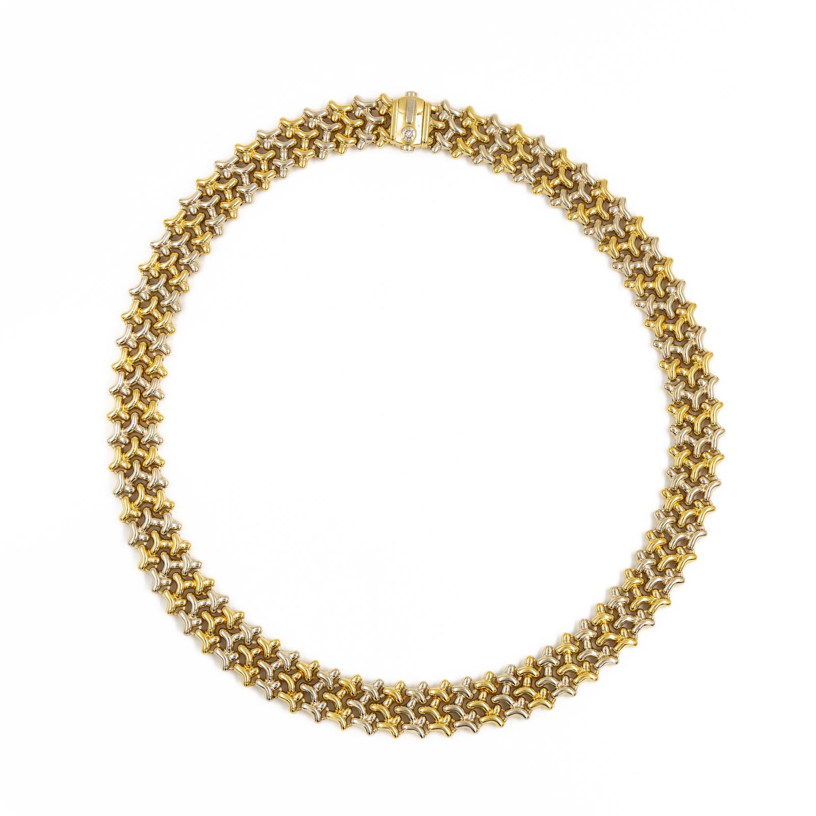 Chimento Necklace Yellow Gold, White Gold Diamond