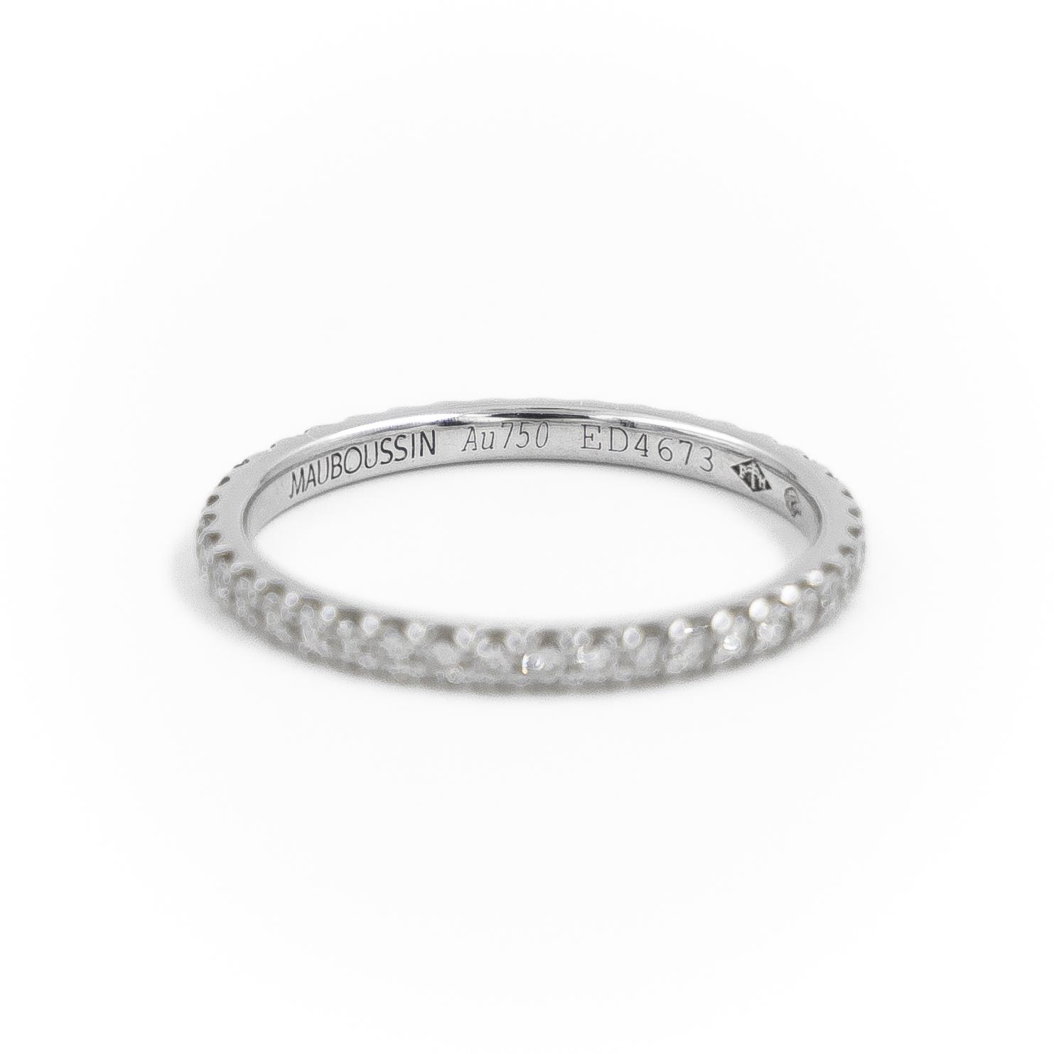 Mauboussin Bague Alliance  Or blanc Diamant