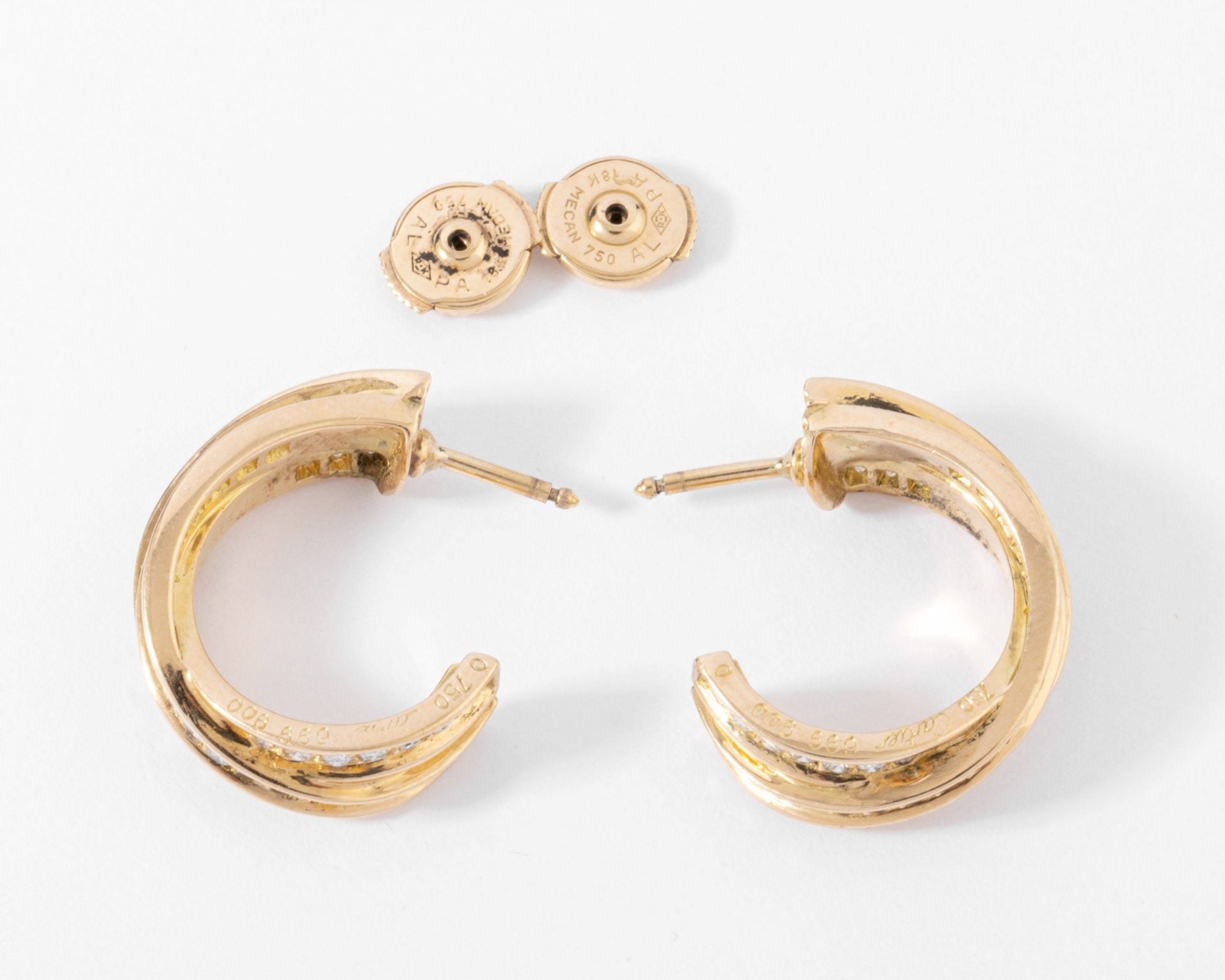 Boucles d'oreilles  Cartier vintage modèle Trinity