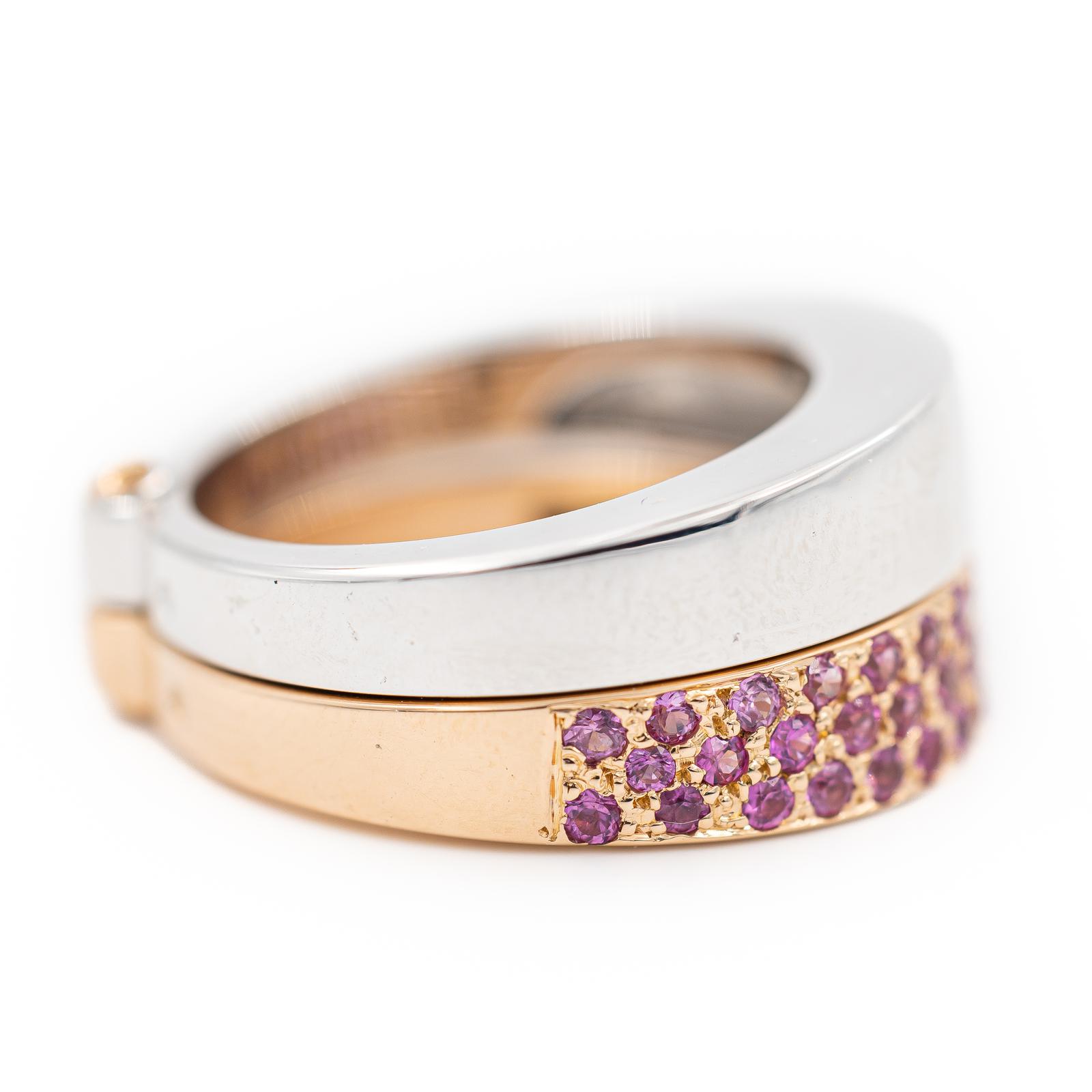 OJ Perrin Ring Rose gold, White gold Sapphire