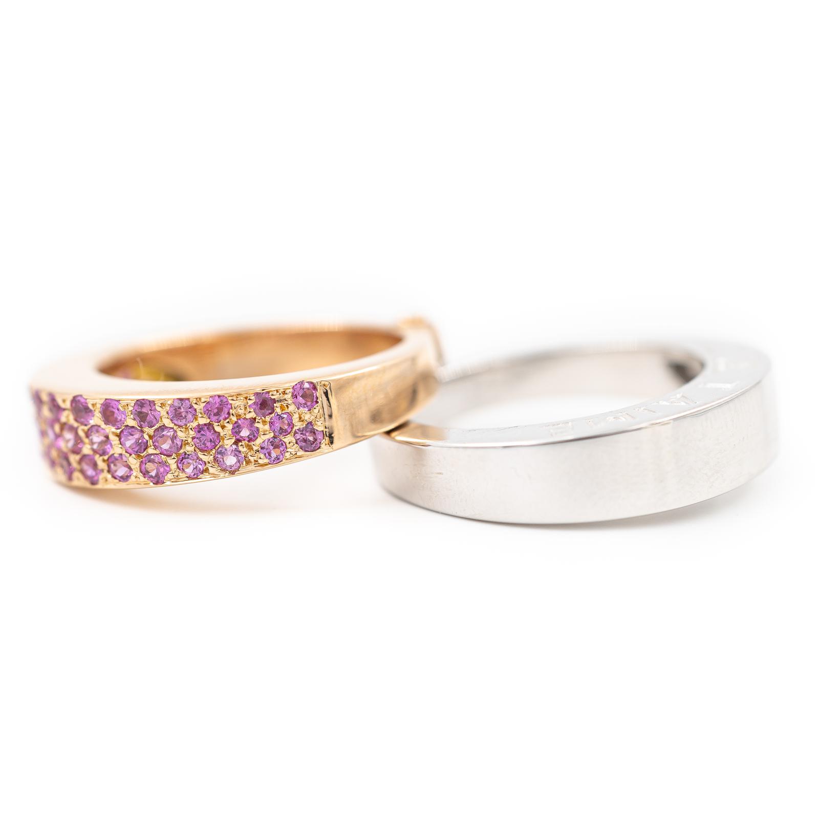 OJ Perrin Ring Rose gold, White gold Sapphire