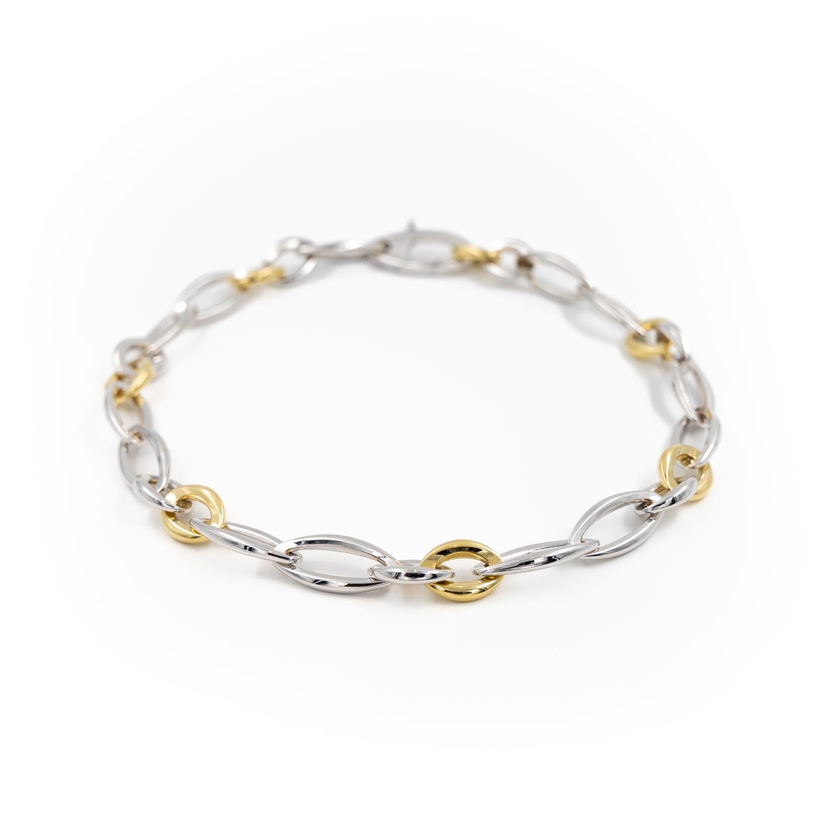 Chimento Necklace Fancy Mesh Yellow Gold, White Gold
