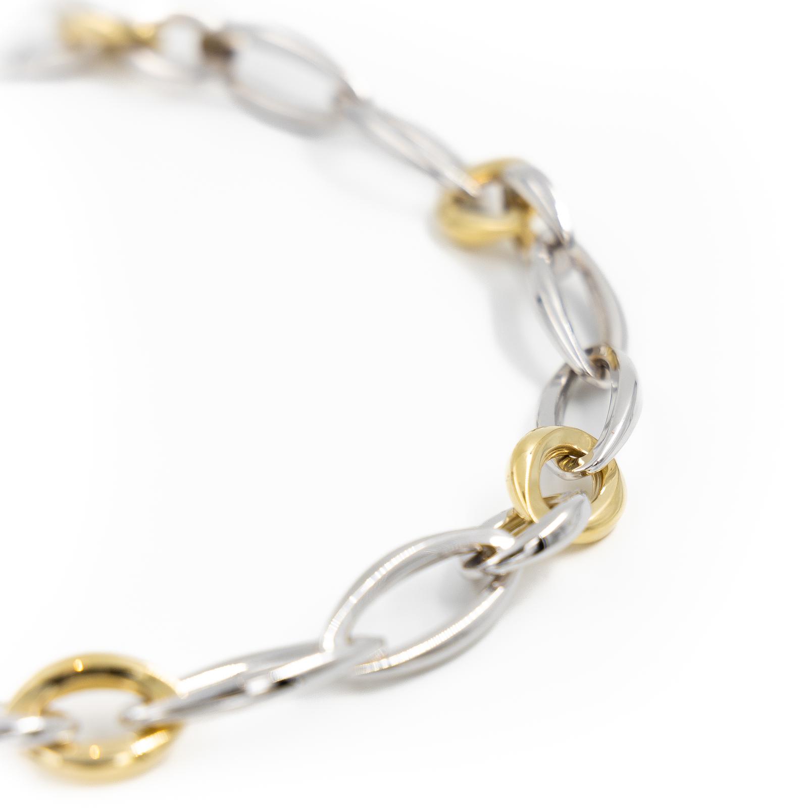 Chimento Necklace Fancy Mesh Yellow Gold, White Gold