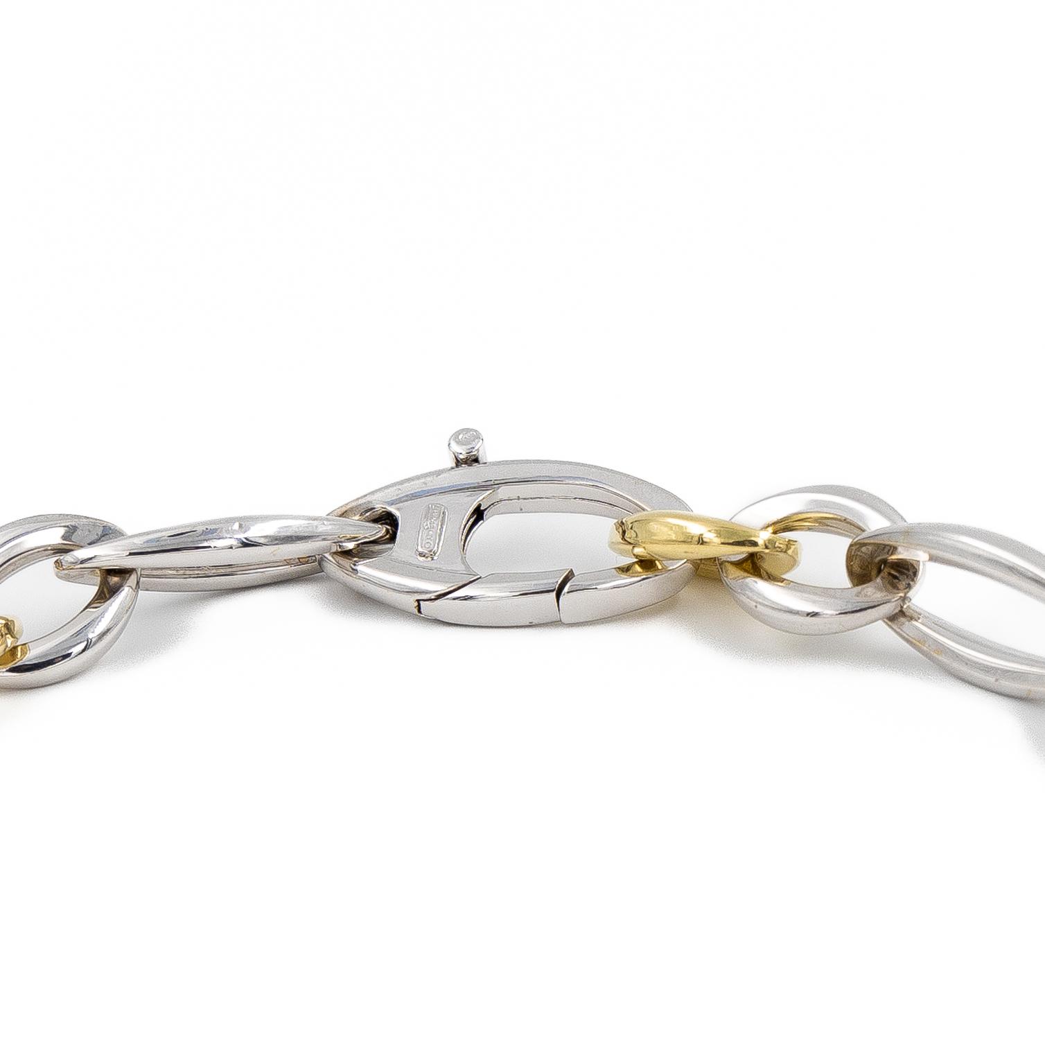 Chimento Necklace Fancy Mesh Yellow Gold, White Gold
