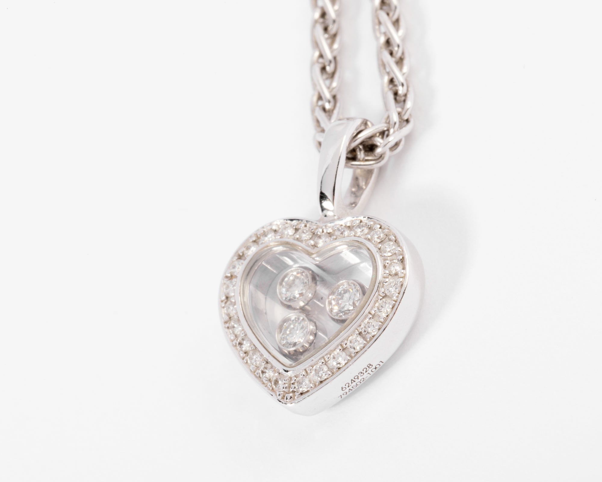 Chopard, signed white gold pendant