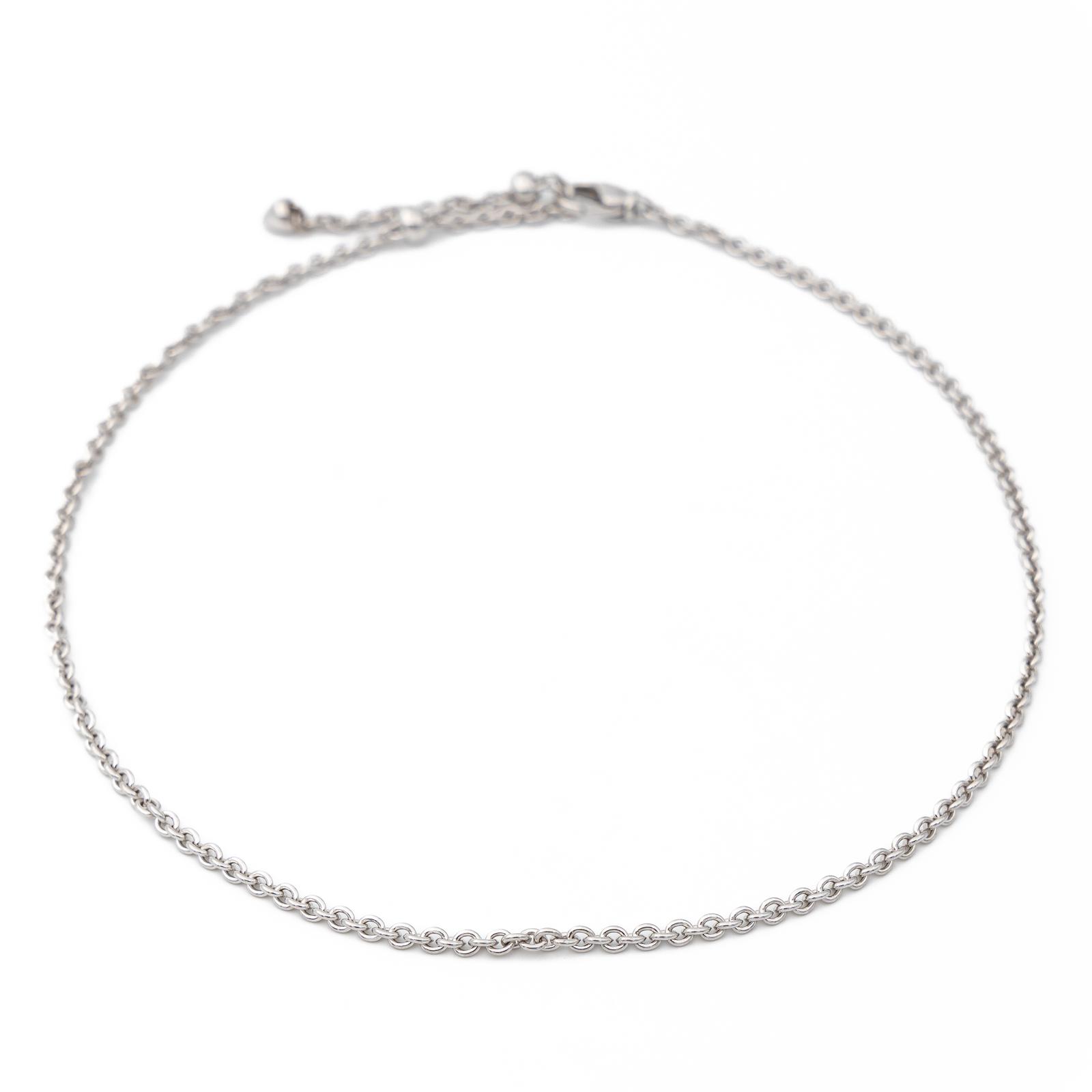 Bulgari Collier Maille forçat  Or blanc