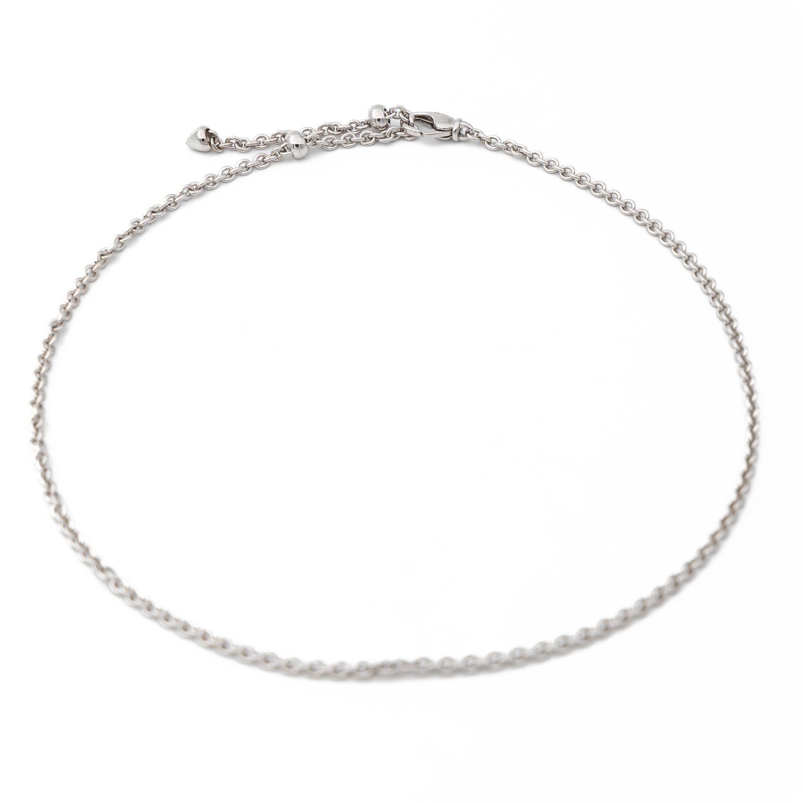 Bulgari White Gold Curb Link Necklace