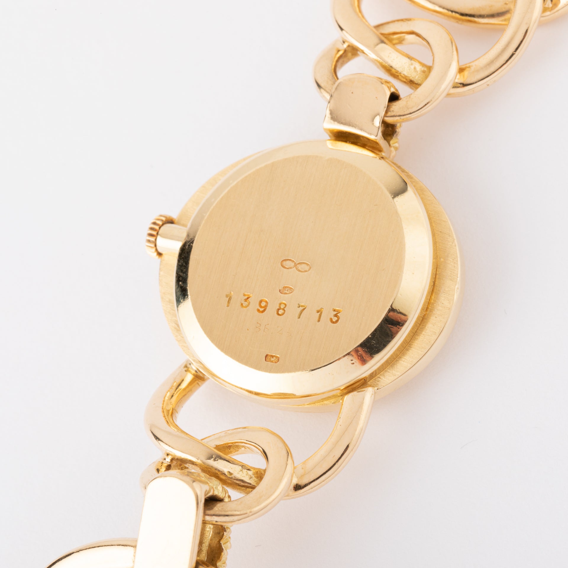 Hermès, a yellow gold watch with Jaeger le Coultre movement