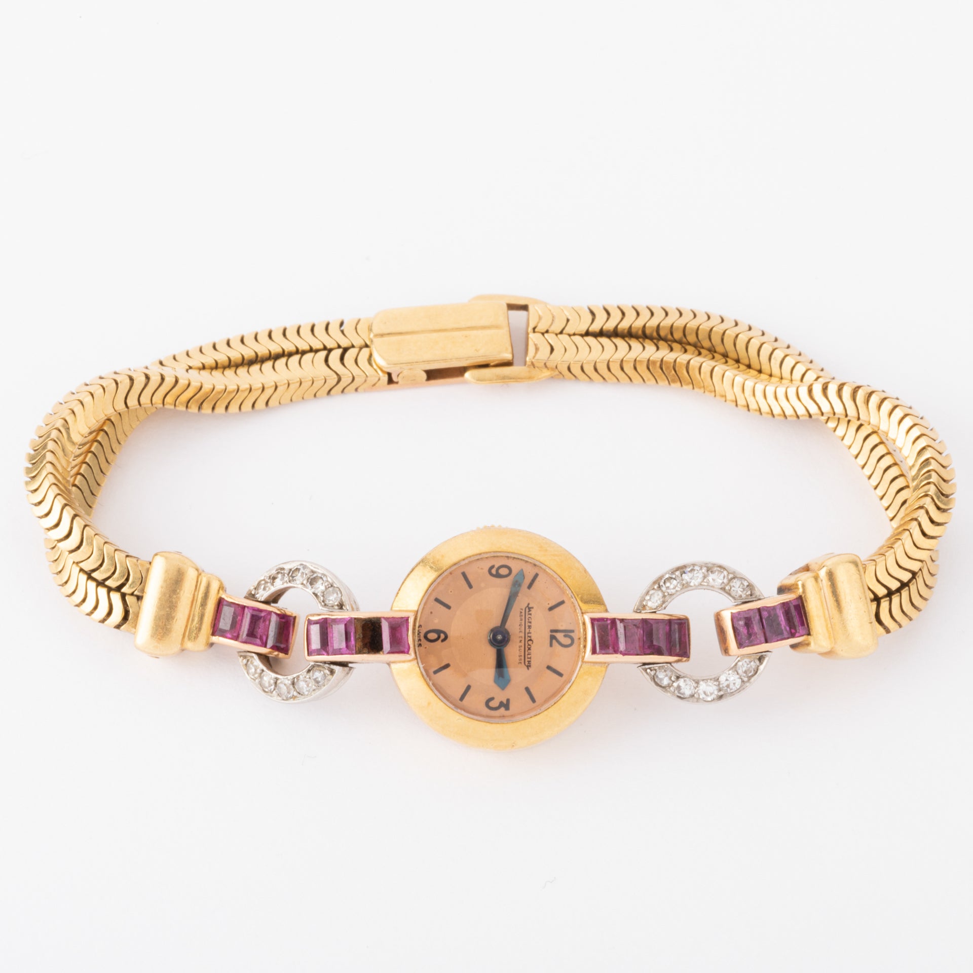 Montre Jaeger-Lecoultre années 40 en or.