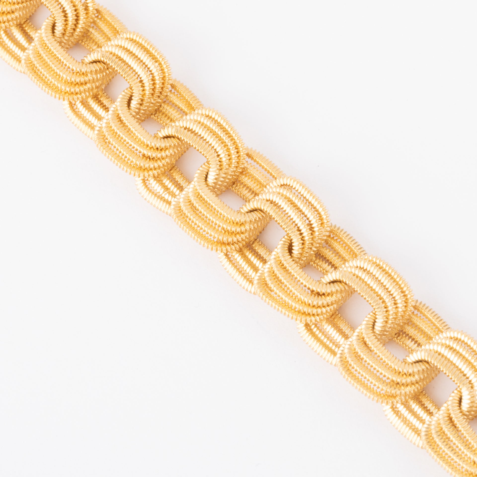 Bracelet vintage maille « Mille Anneaux » en or Amati